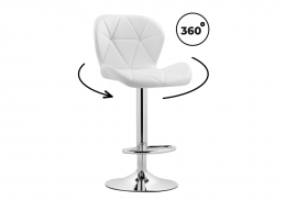 Барный стул Trio white / chrome (48x52x86)