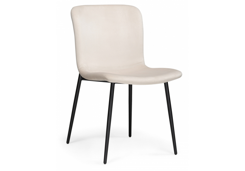 Стул на металлокаркасе Игон бежевый / черный муар (45x44x82). 