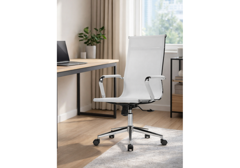 Офисное кресло Reus сетка белый / хром (54x60x105)