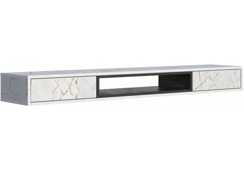 ТВ-тумба Делора 1,6 м оникс / файерстоун (160,2x31,5x16). 